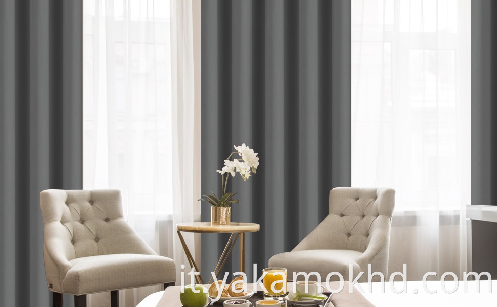 Dark Grey Blackout Curtains